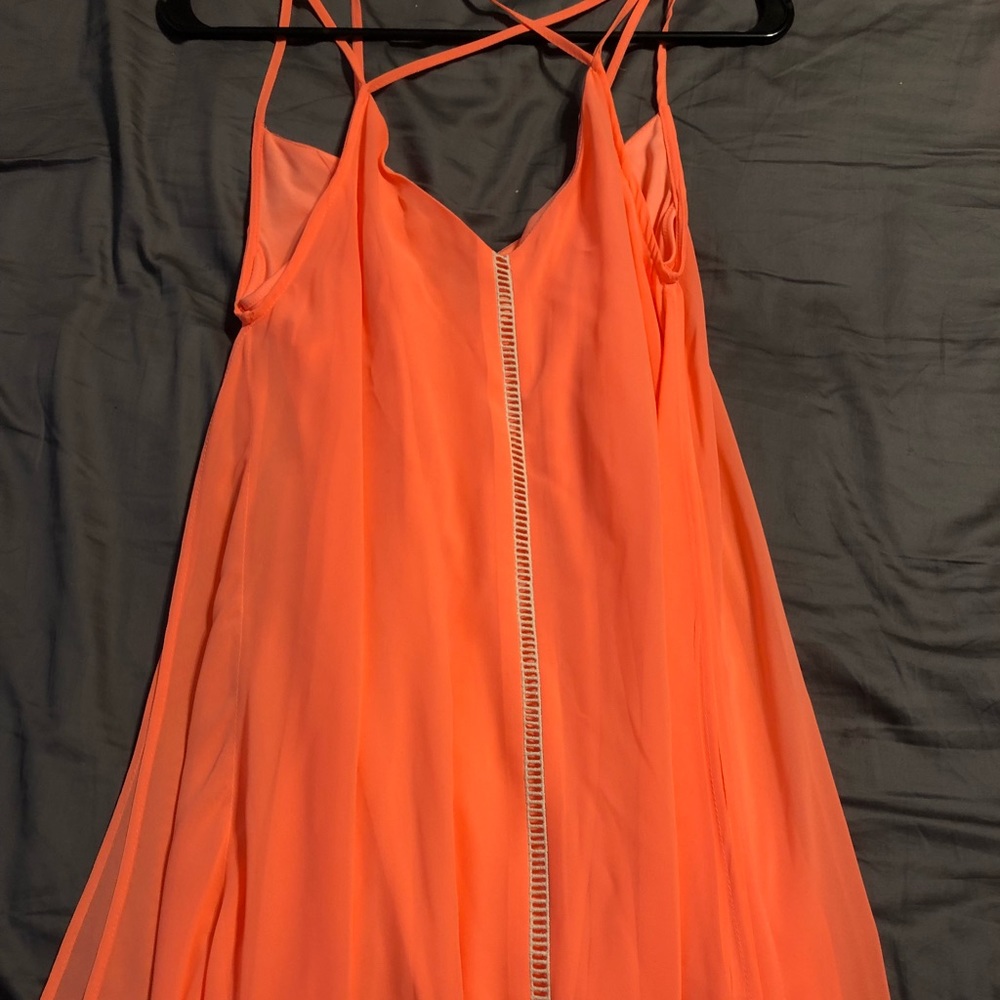 Peach/salmon hi low dress